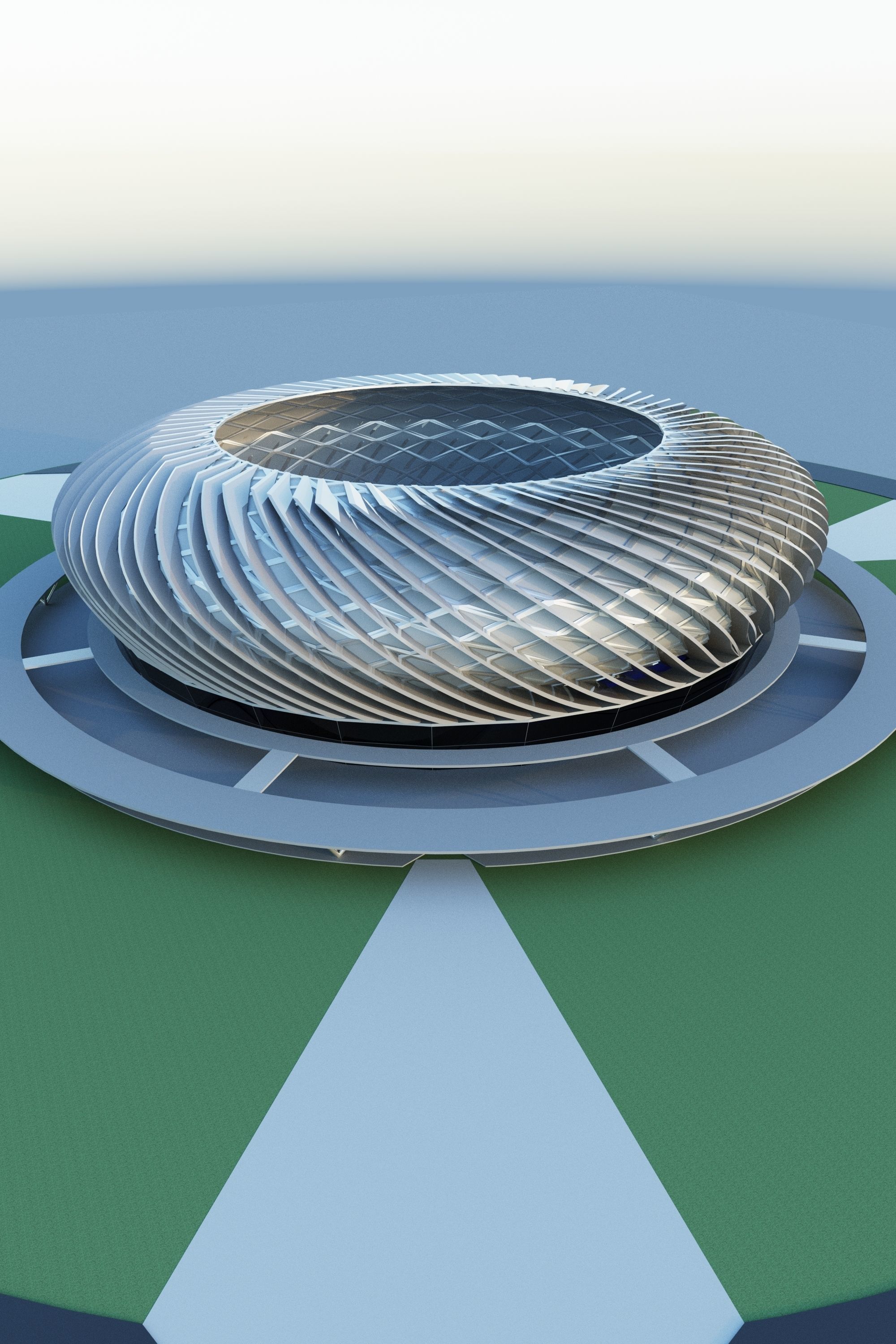 Stadium09 soccer stadium with circular shape 3D model_2