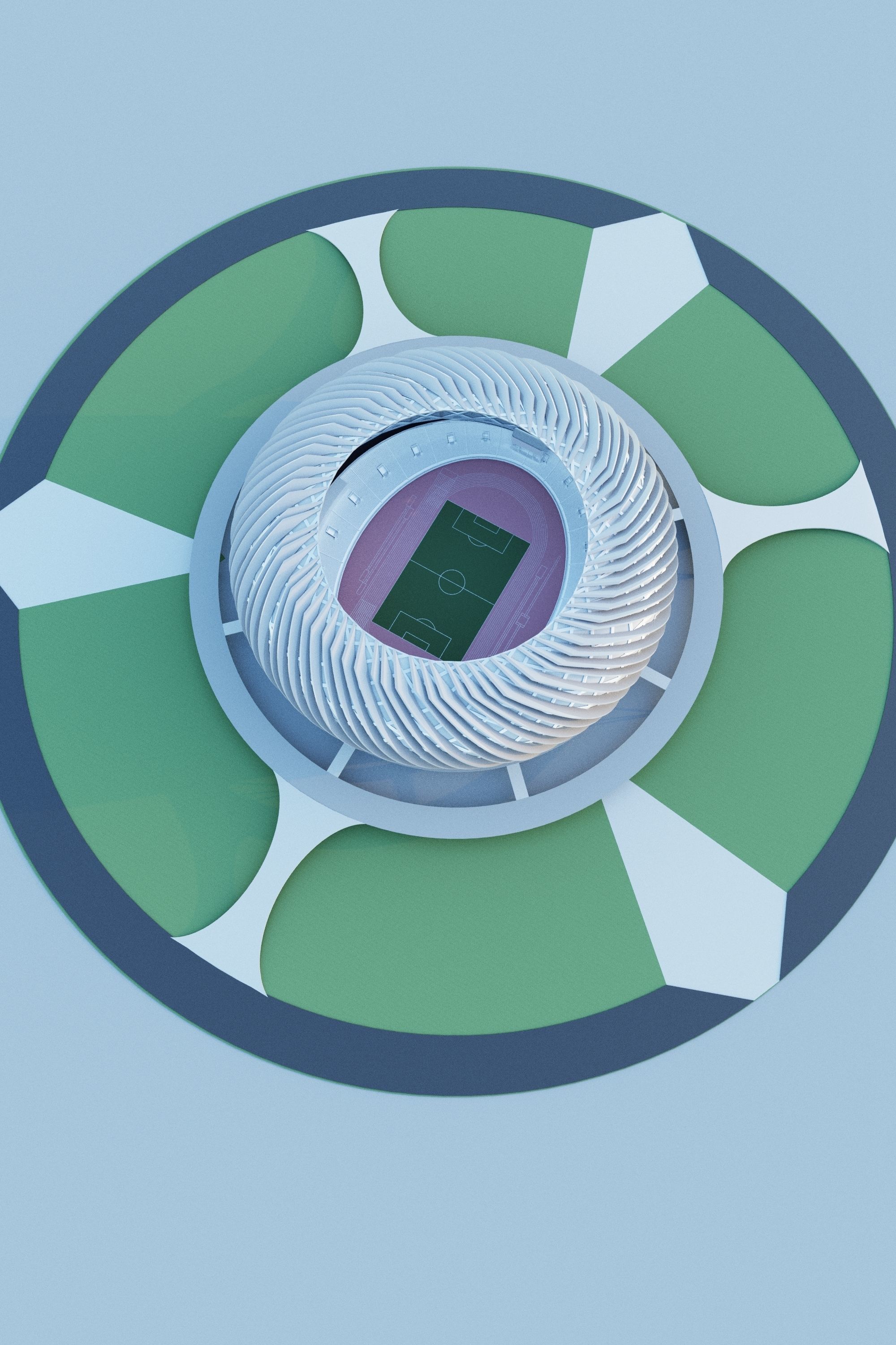 Stadium09 soccer stadium with circular shape 3D model_4