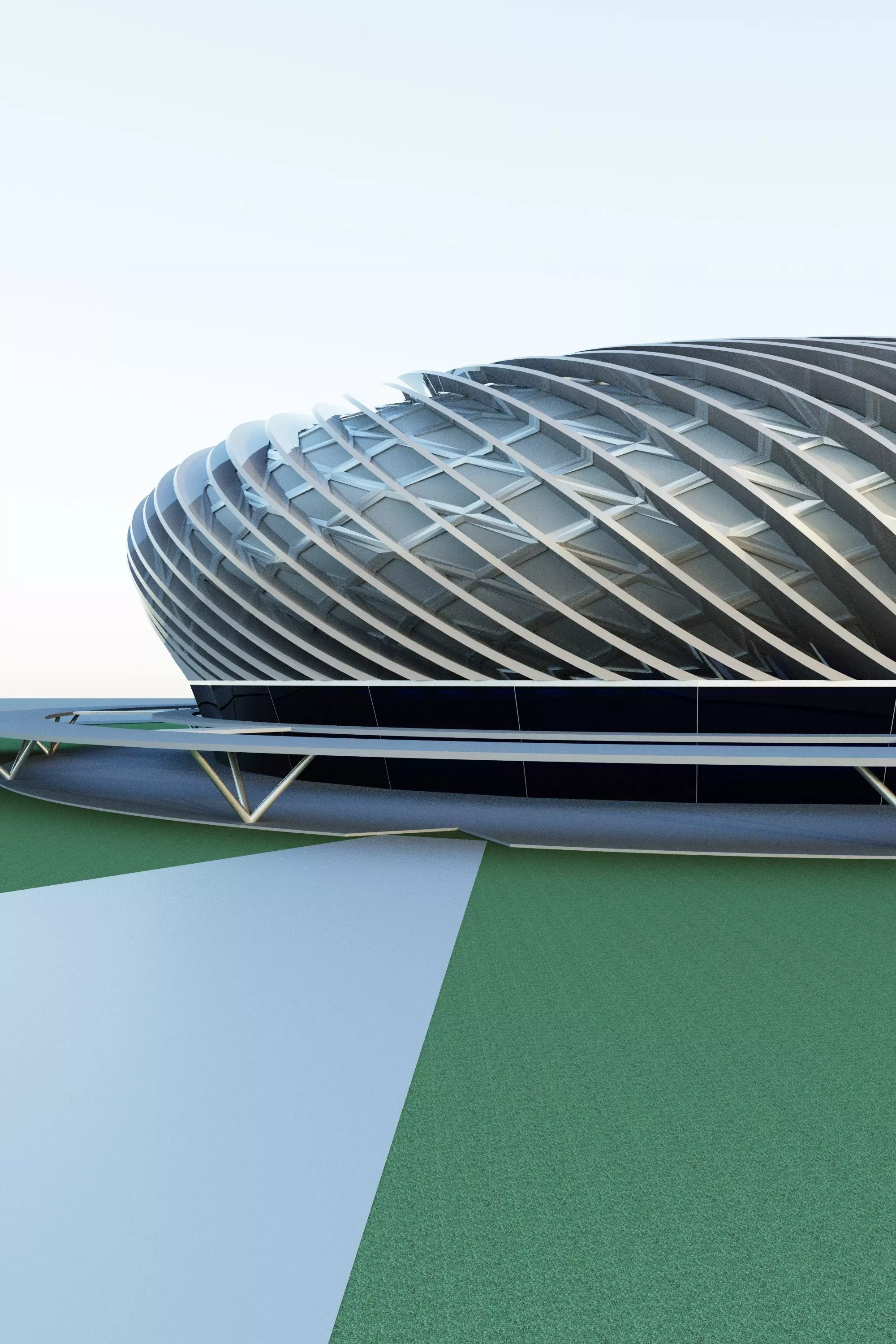 Stadium09 soccer stadium with circular shape 3D model_0