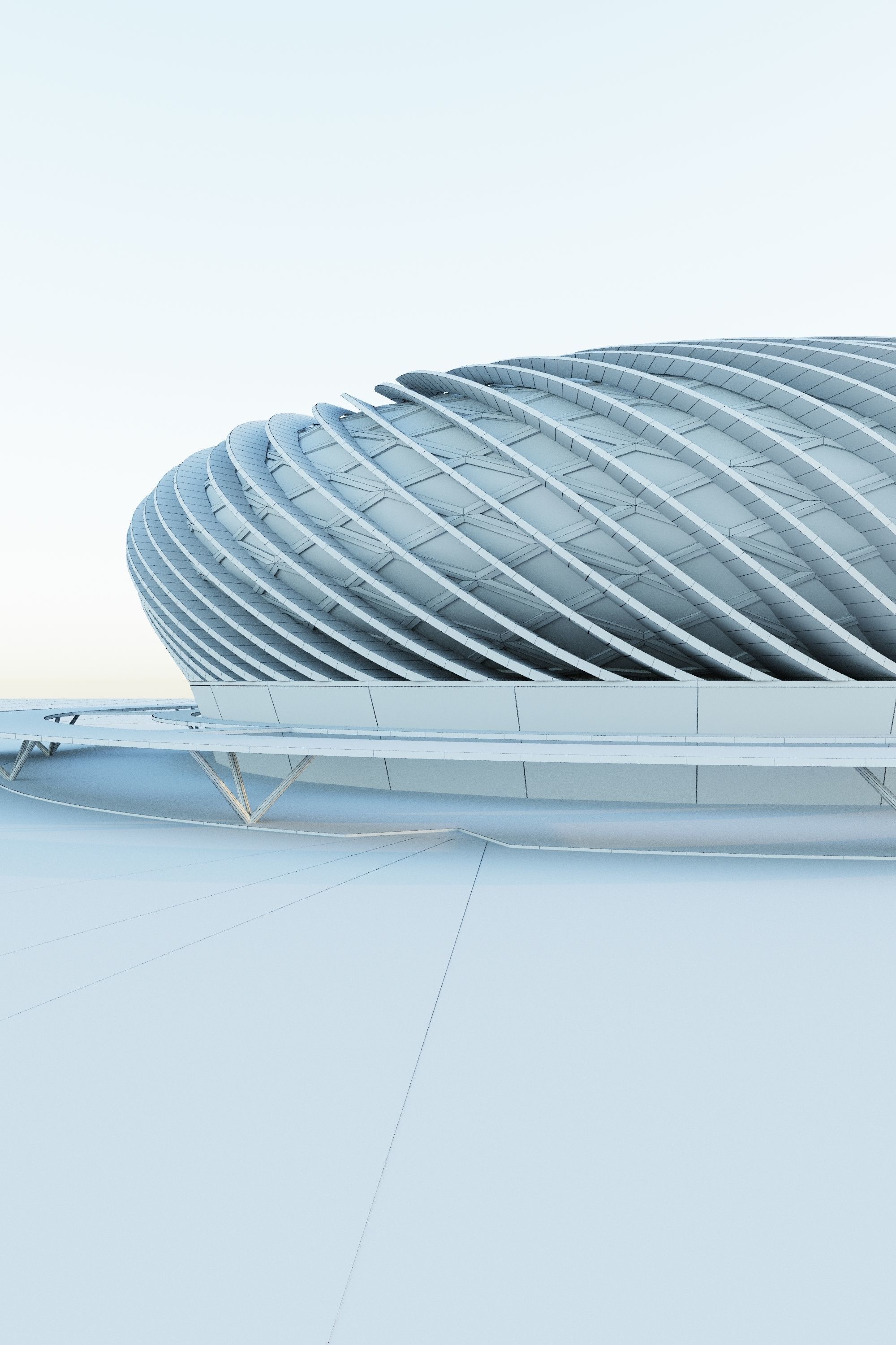 Stadium09 soccer stadium with circular shape 3D model_1