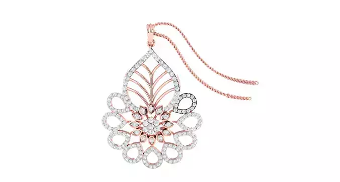 Women pendant-earrings set 3dm stl render detail 3D print model