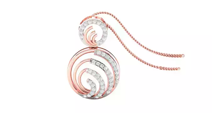 Women pendant-earrings set 3dm stl render detail 3D print model