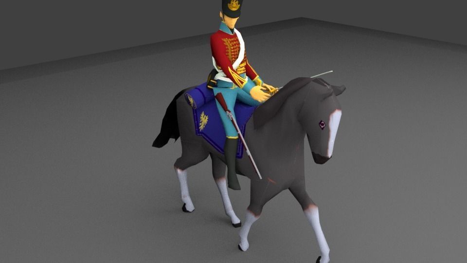 HUSSAR OF NAPOLEON 2019 Low-poly 3D model_11