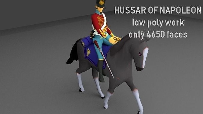 HUSSAR OF NAPOLEON 2019 Low-poly 3D model