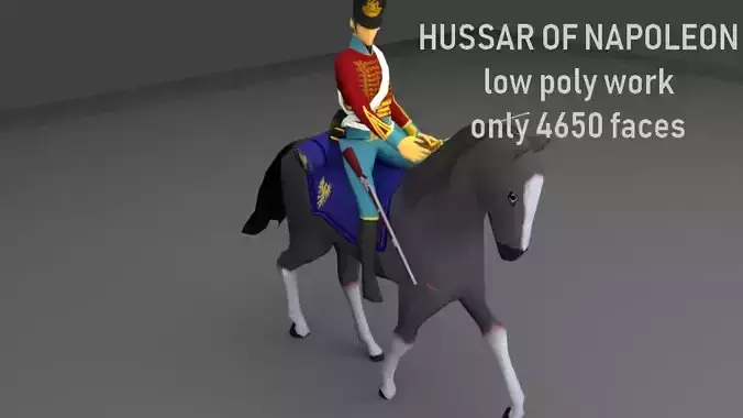 HUSSAR OF NAPOLEON 2019 Low-poly 3D model