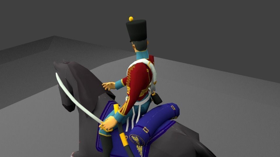 HUSSAR OF NAPOLEON 2019 Low-poly 3D model_9