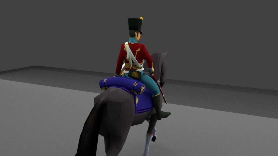 HUSSAR OF NAPOLEON 2019 Low-poly 3D model_6