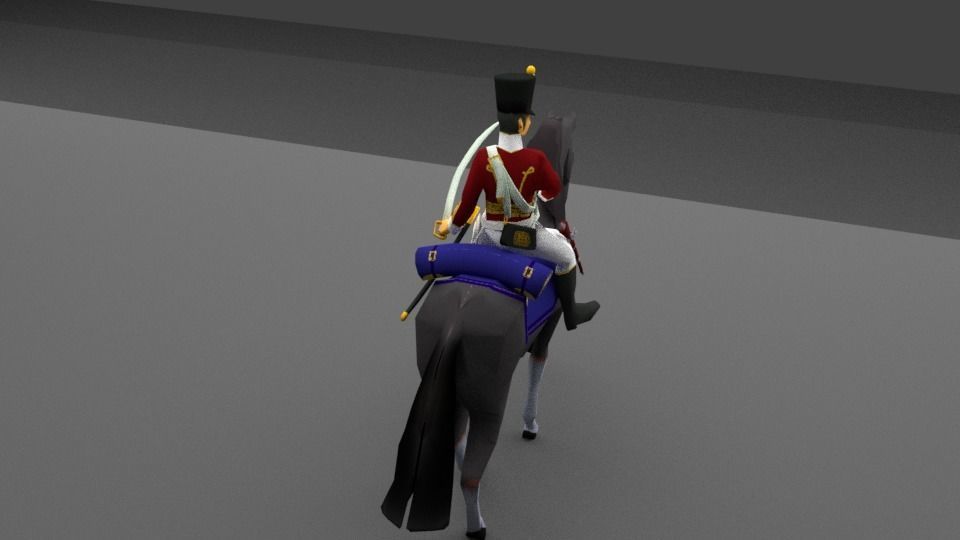 HUSSAR OF NAPOLEON 2019 Low-poly 3D model_10