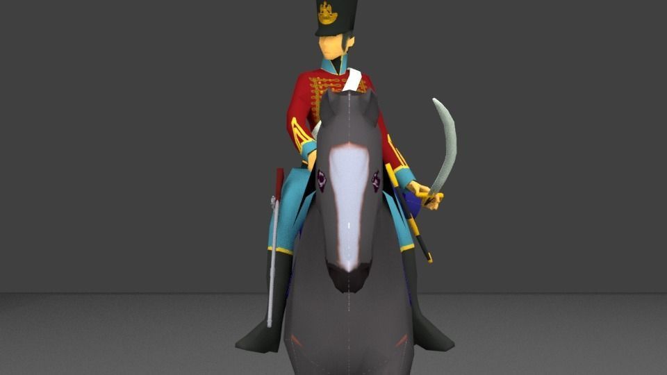 HUSSAR OF NAPOLEON 2019 Low-poly 3D model_2