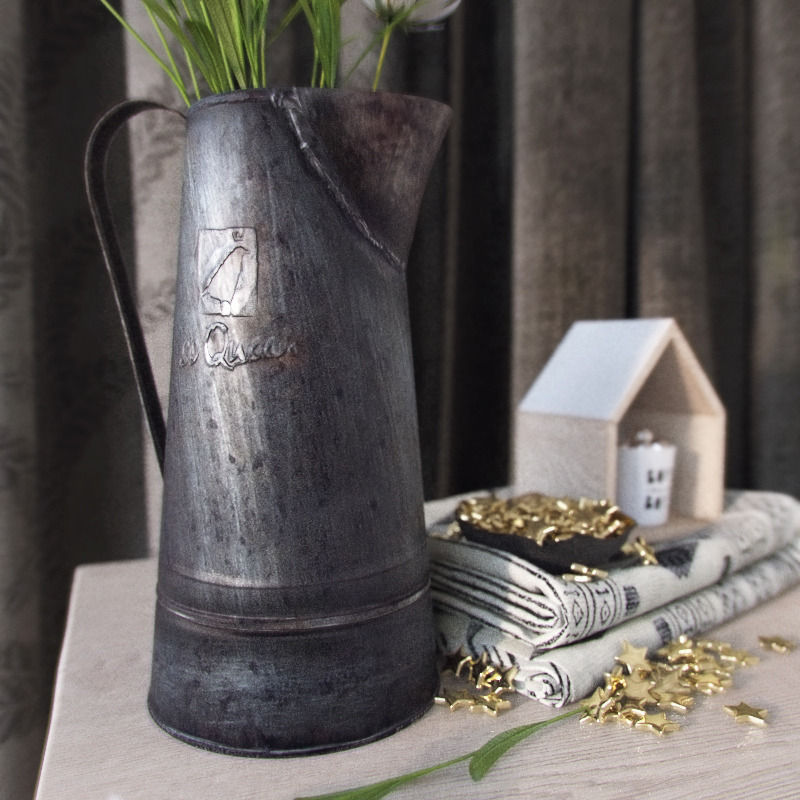 decoration set vase with flowers on table 3D model_3