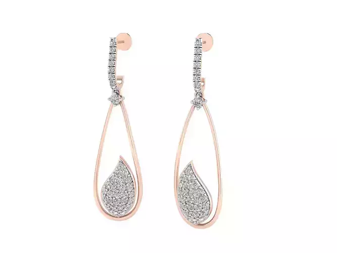 Women long earrings 3dm stl render detail 3D print model