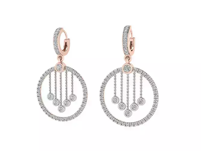 Women long earrings 3dm stl render detail 3D print model