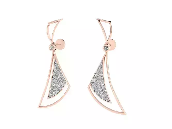 Women long earrings 3dm stl render detail 3D print model