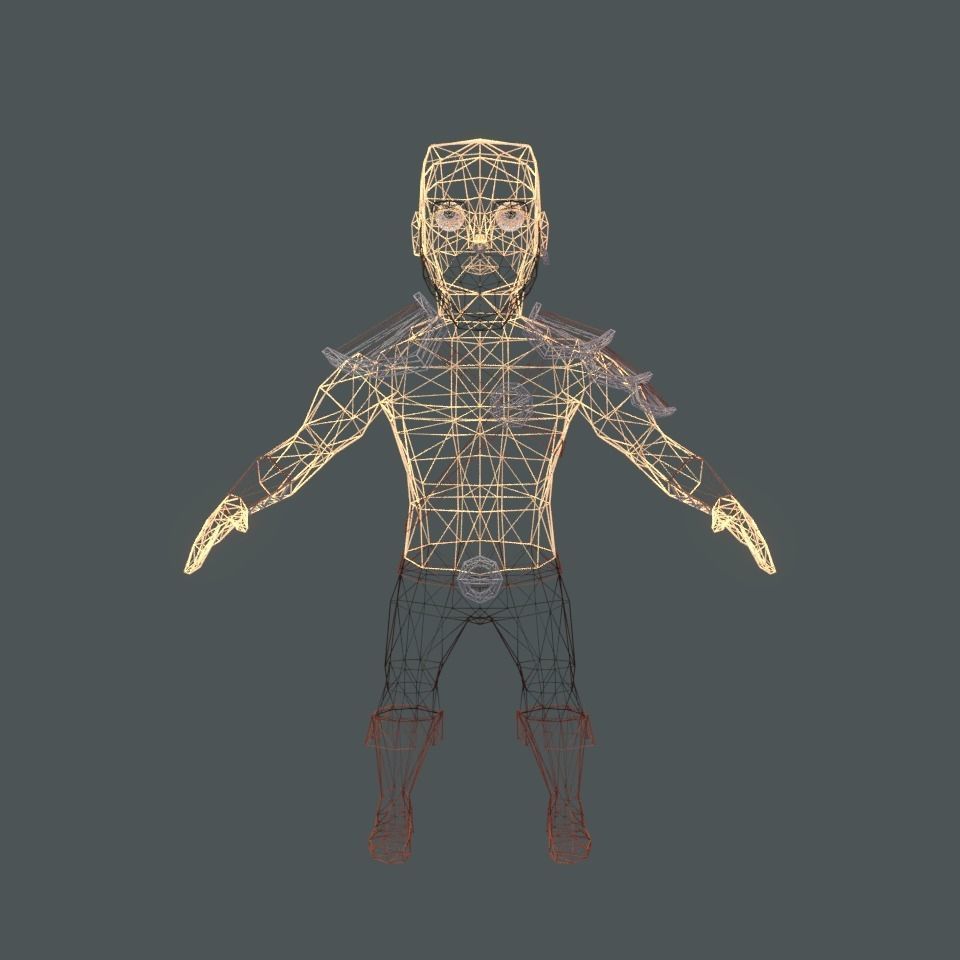 Berserker - Low Poly Game Character Low-poly 3D model_6