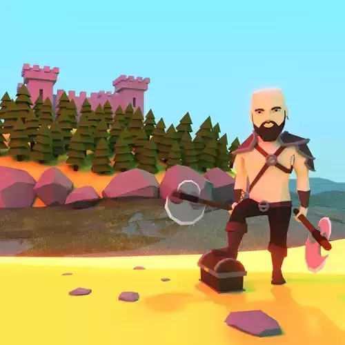 Berserker - Low Poly Game Character