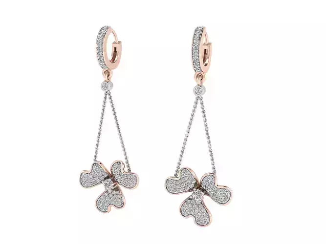 Women long earrings 3dm stl render detail 3D print model