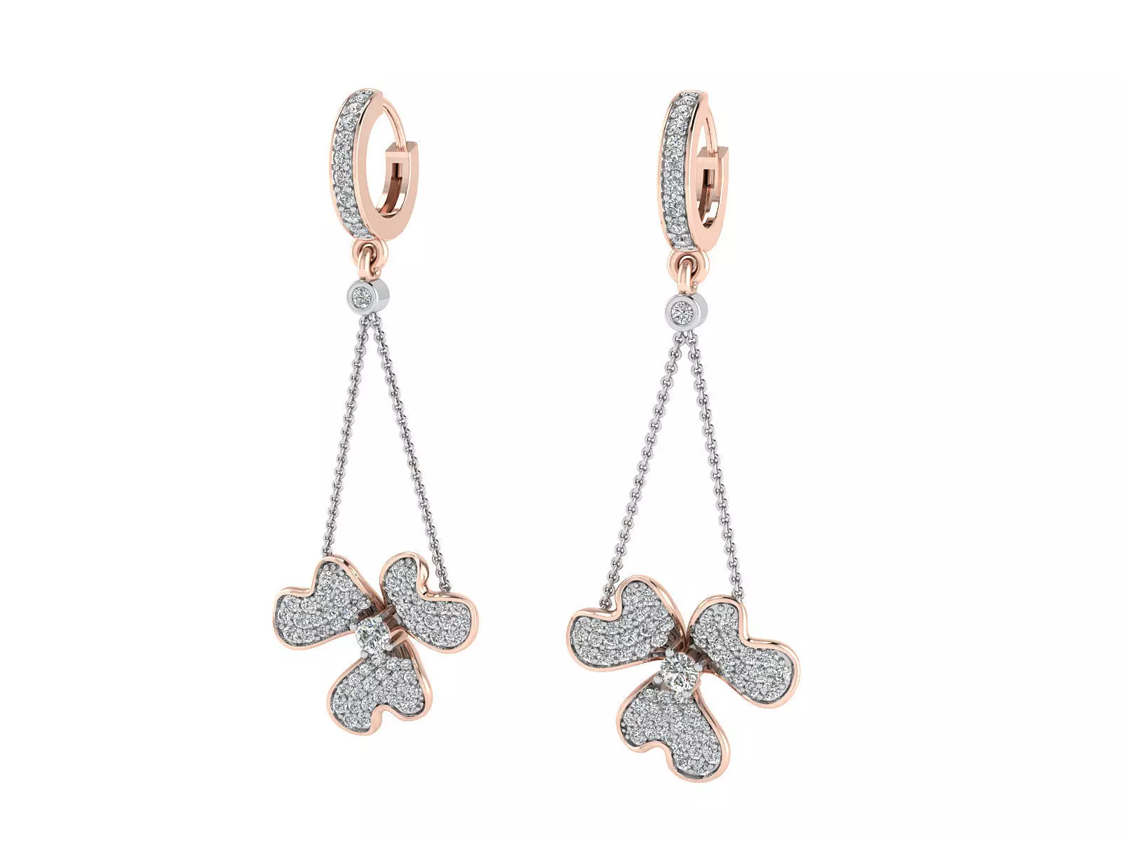 Women long earrings 3dm stl render detail 3D print model 3D print model_0