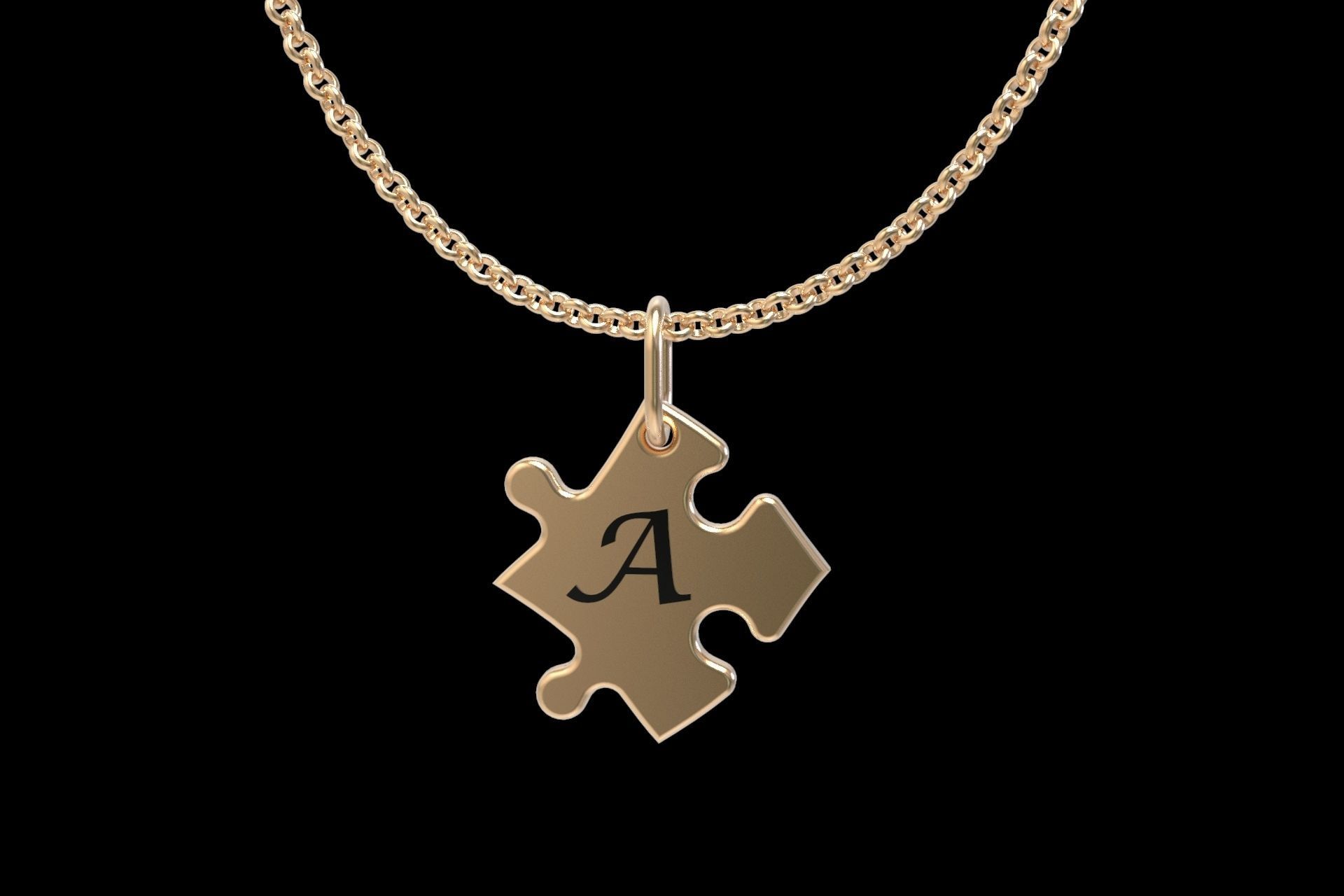 Puzzle pendants six friends C0-3000083 3D print model_1