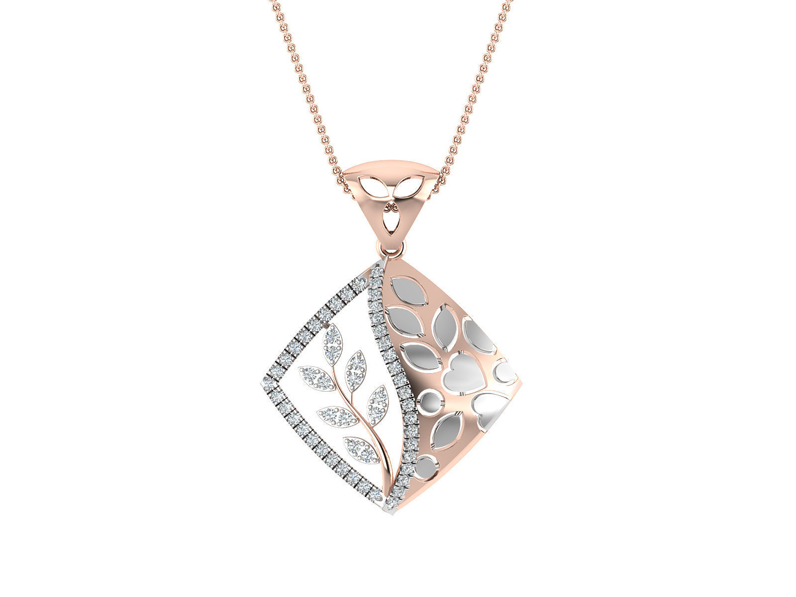 Women pendant-earrings set 3dm stl render detail 3D print model 3D print model_14