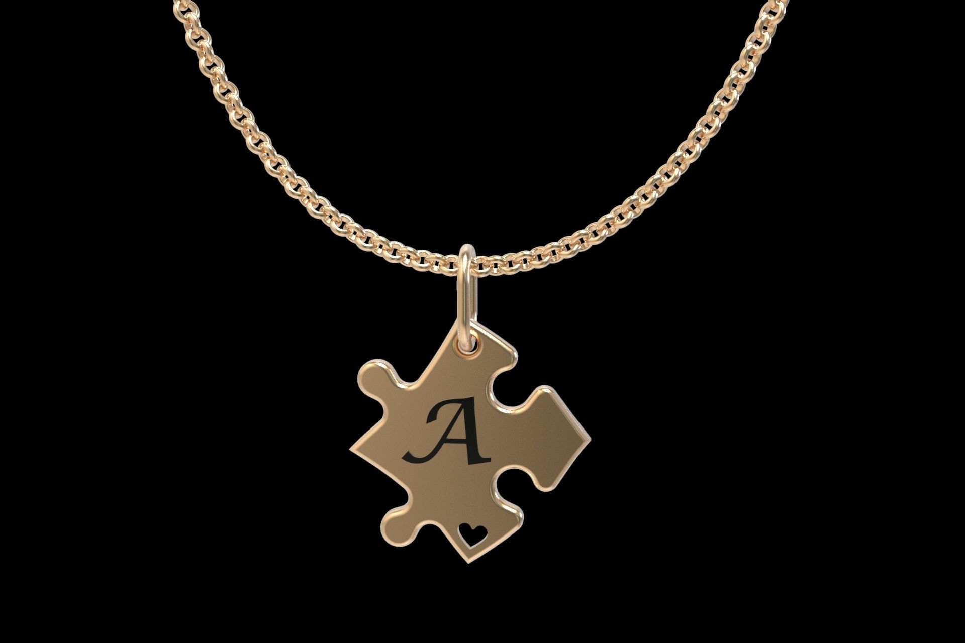 Puzzle pendants six friends C0-3000084 3D print model_1