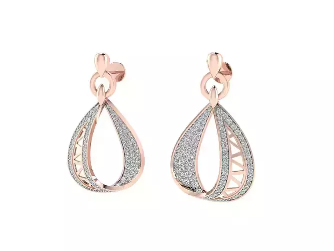 Women earrings 3dm stl render detail 3D print model