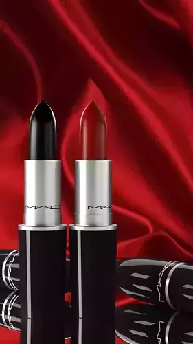 MAC Lipstick High-Poly and Unwrapped 3D model