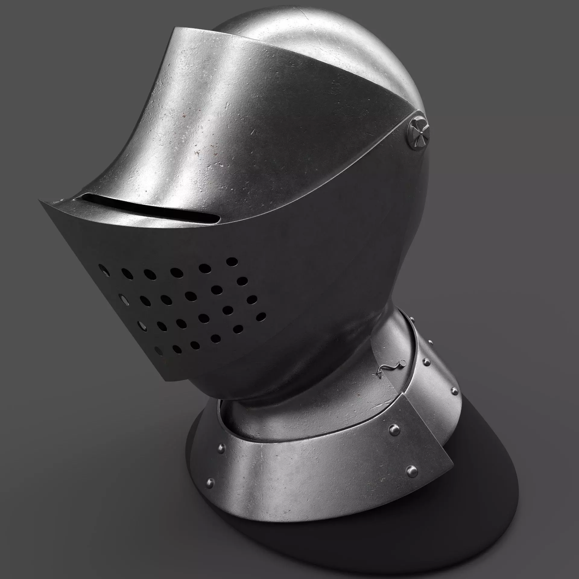 Medieval Helmet 3D model_0