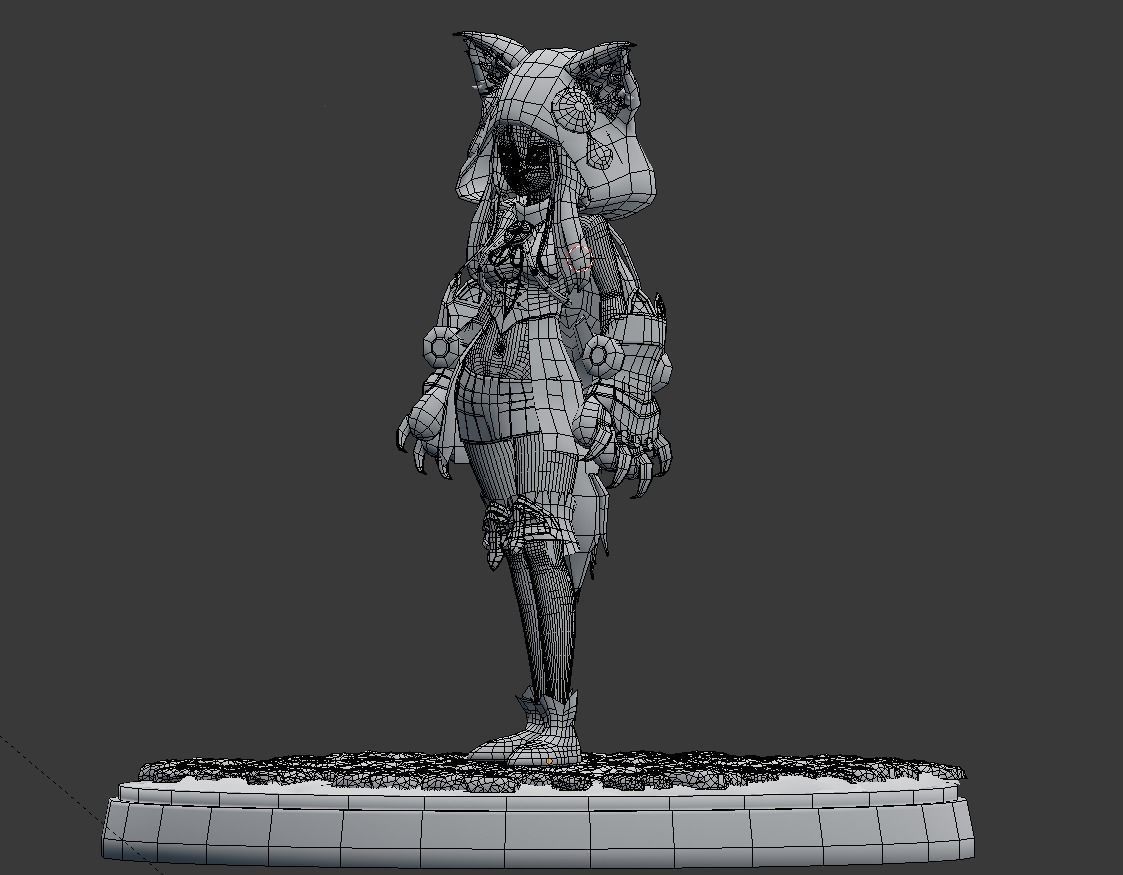 Xena a Cat Girl 3D model_1