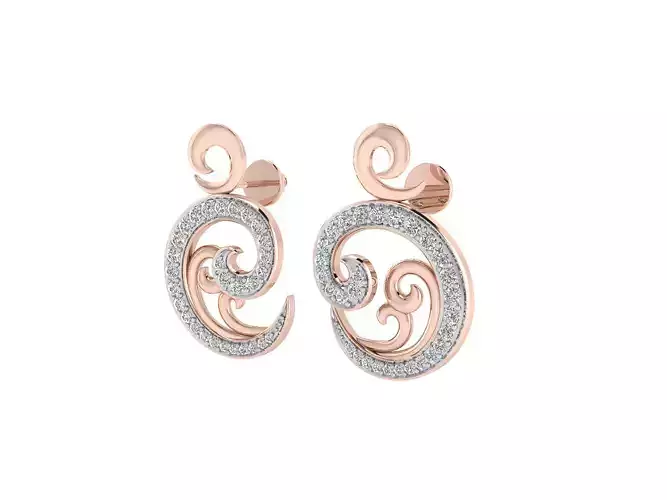 Women earrings 3dm stl render detail 3D print model