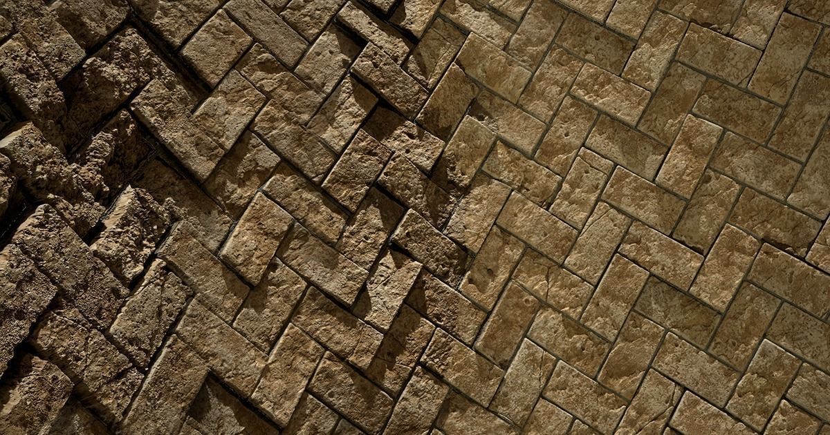 Herringbone Brick Floor Tiles - Game Textures Texture_19