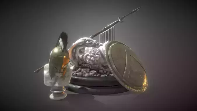 Spartan Ancient Weapon Set props for Game