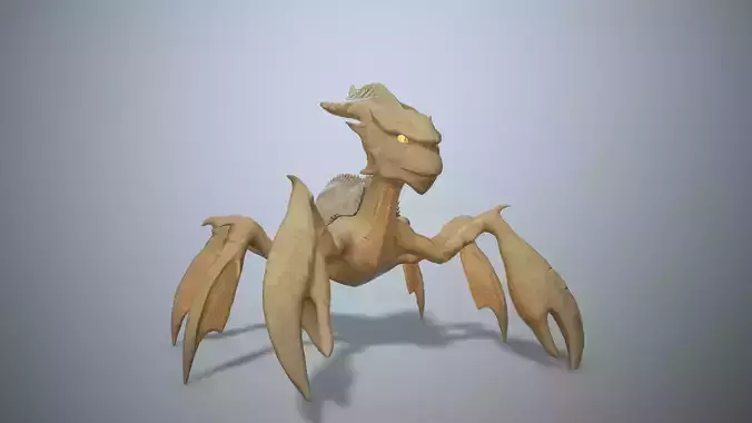 Mantis monster Low-poly 3D model