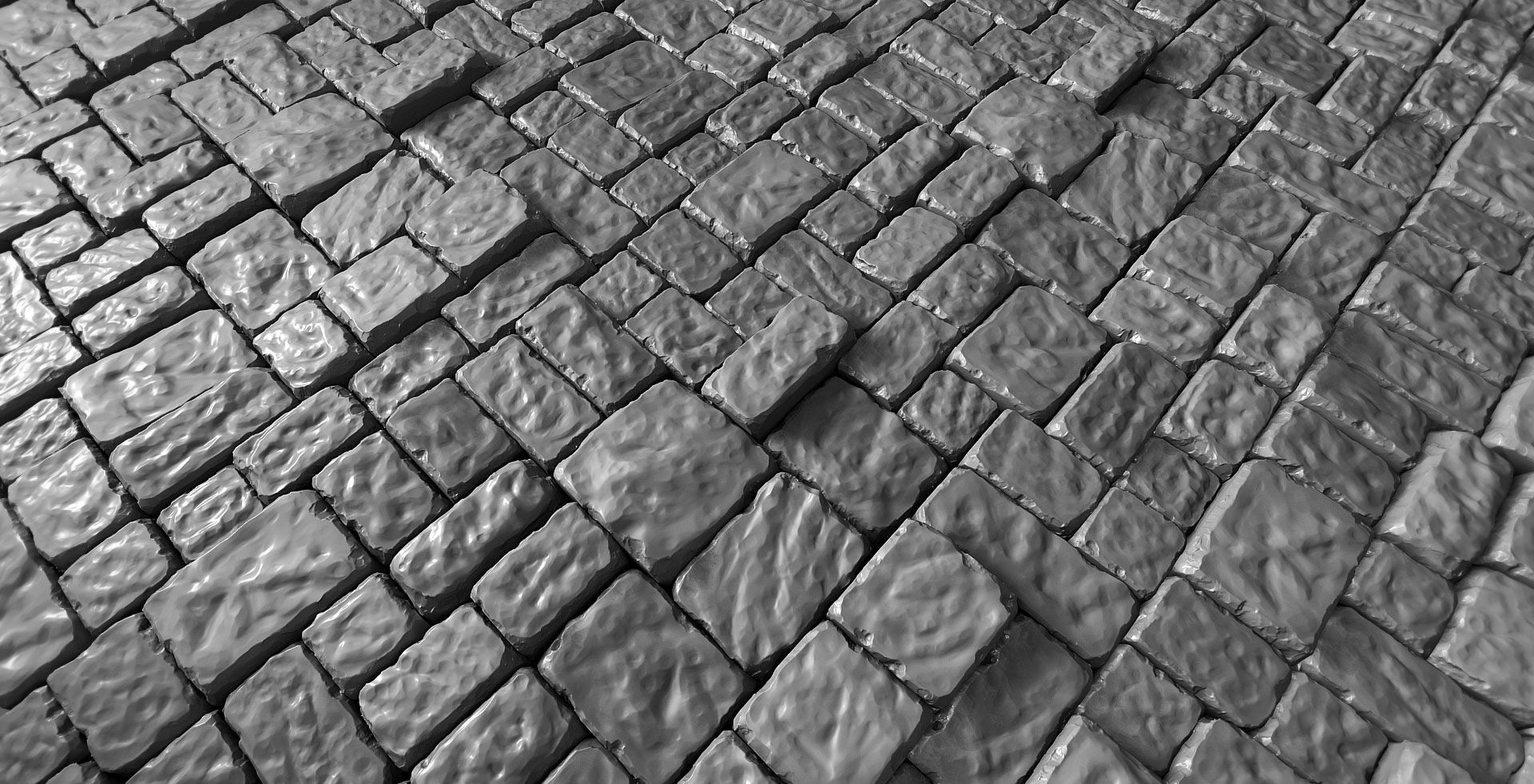 3 Tileable Stone Floor Tiles Low-poly 3D model_1