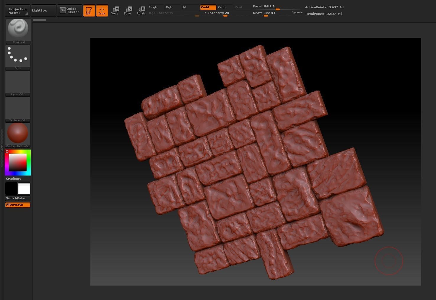 3 Tileable Stone Floor Tiles Low-poly 3D model_3