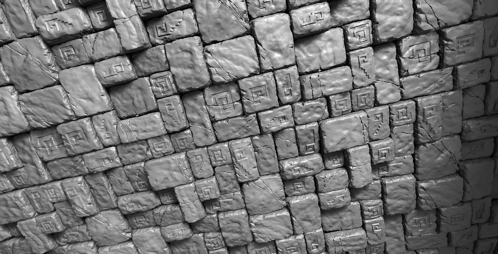 3 Tileable Stone Floor Tiles Low-poly 3D model_0