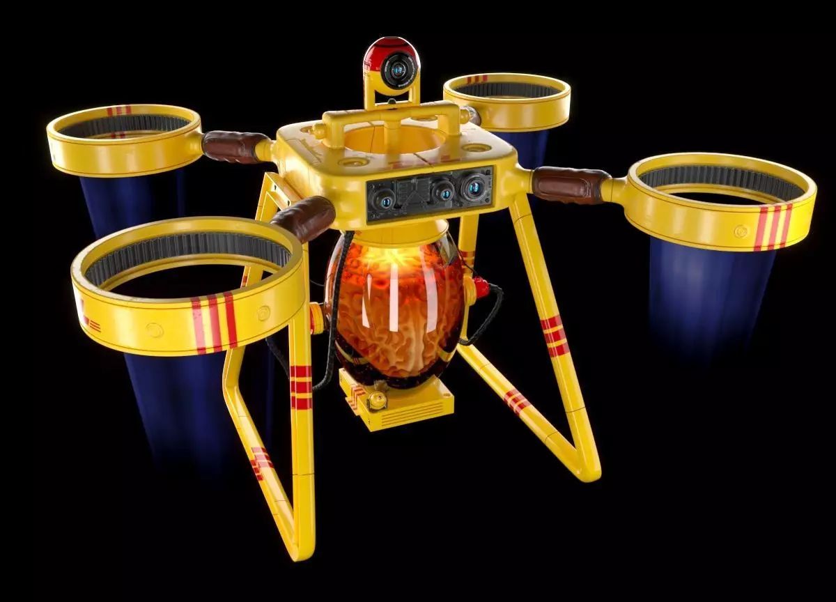 Drone delivery brains 3D model
