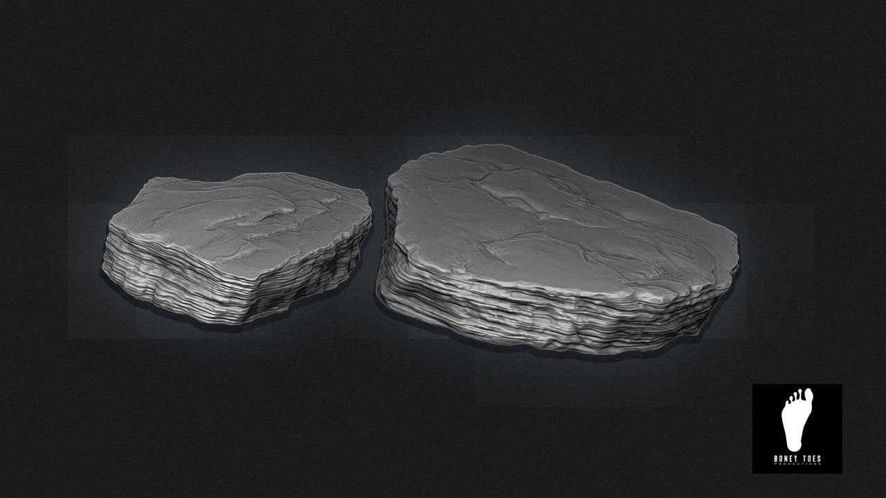 3D Rock Plates 3D model_1