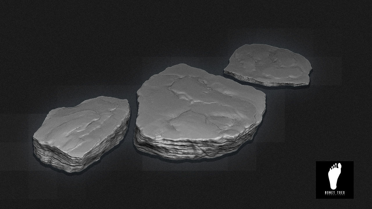 3D Rock Plates 3D model_2