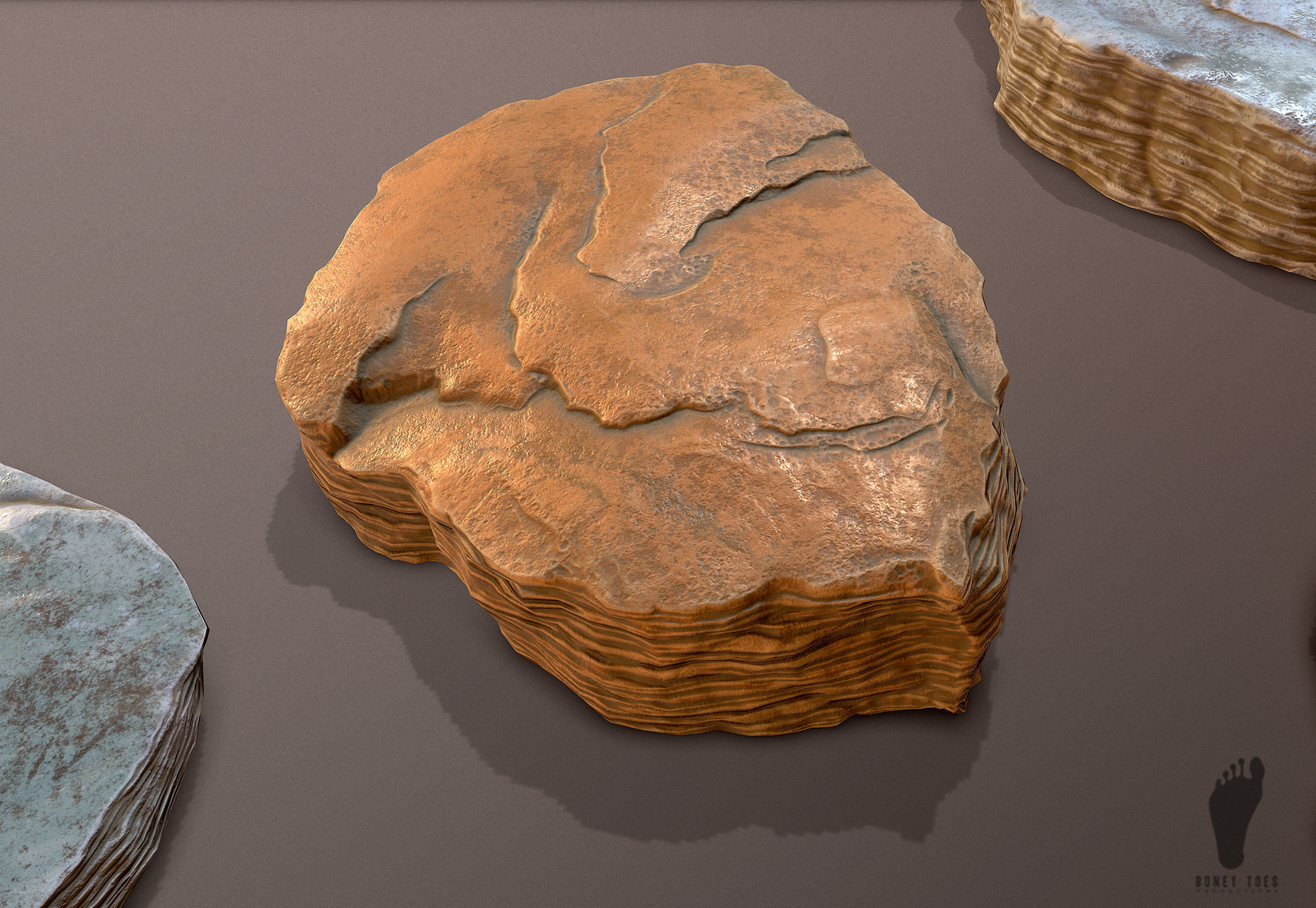 3D Shale Rock Plates - Game Ready Low-poly 3D model_9
