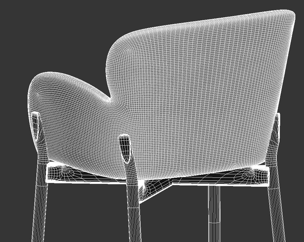 Armchair Ginger 3D model_11