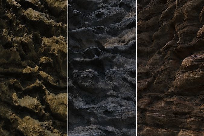Perforated Sedimentary Rock Terrain - Game Textures Texture
