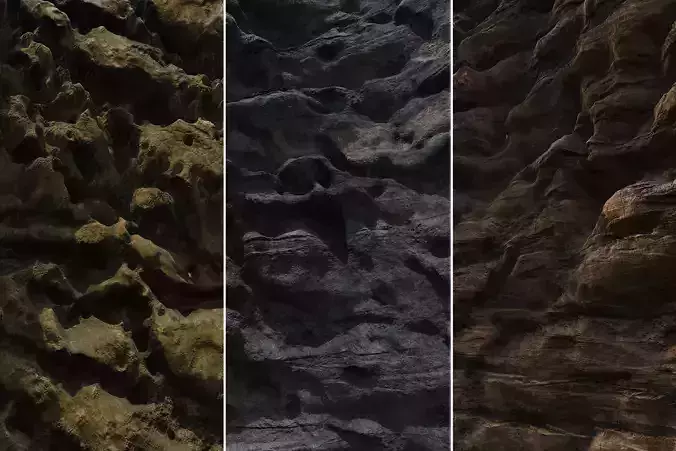 Perforated Sedimentary Rock Terrain - Game Textures Texture
