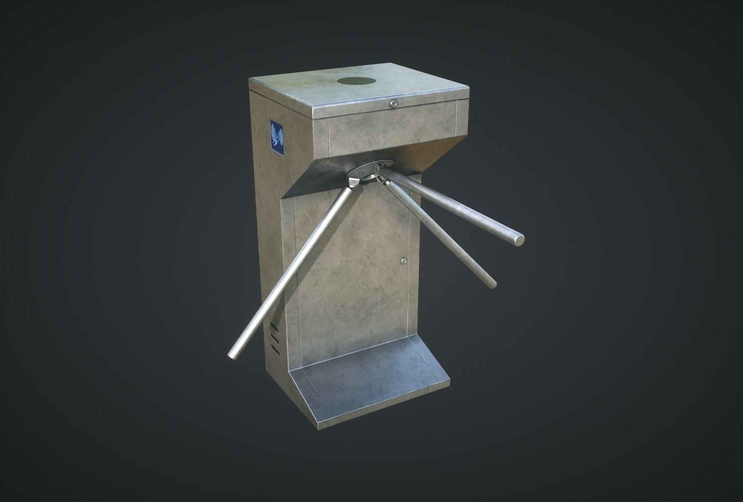 Inteligent Security Flap Gate Low-poly 3D model_1