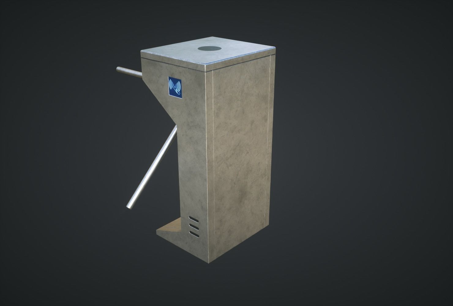 Inteligent Security Flap Gate Low-poly 3D model_3