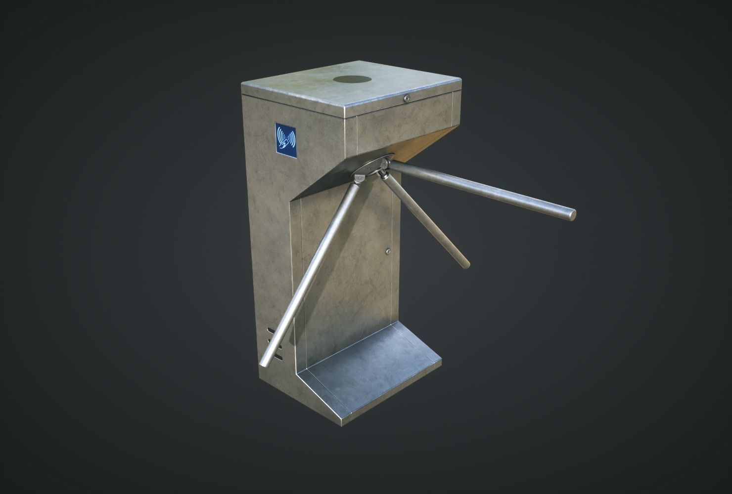 Inteligent Security Flap Gate Low-poly 3D model_2