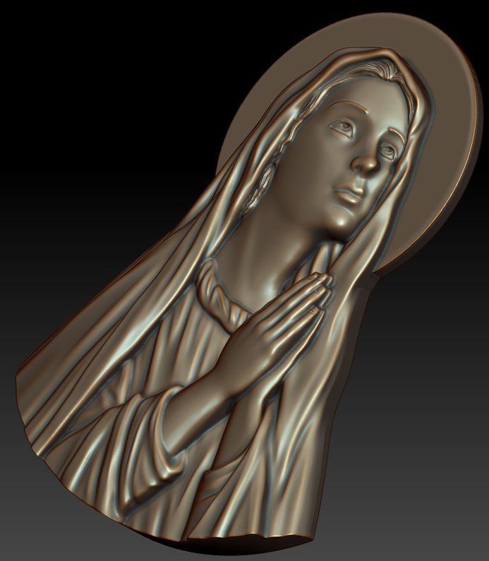 Virgin Mary 3D print model_2