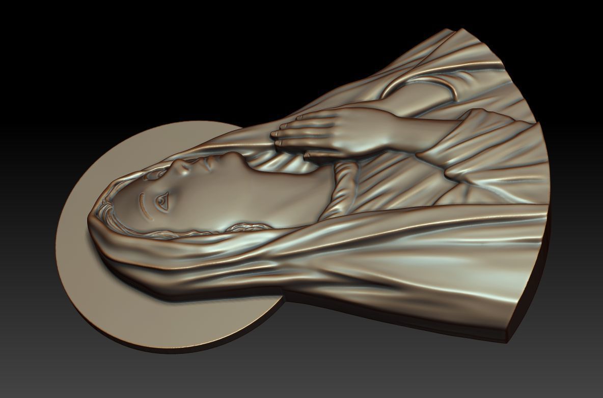 Virgin Mary 3D print model_11