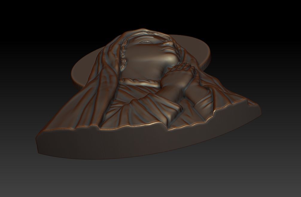 Virgin Mary 3D print model_8