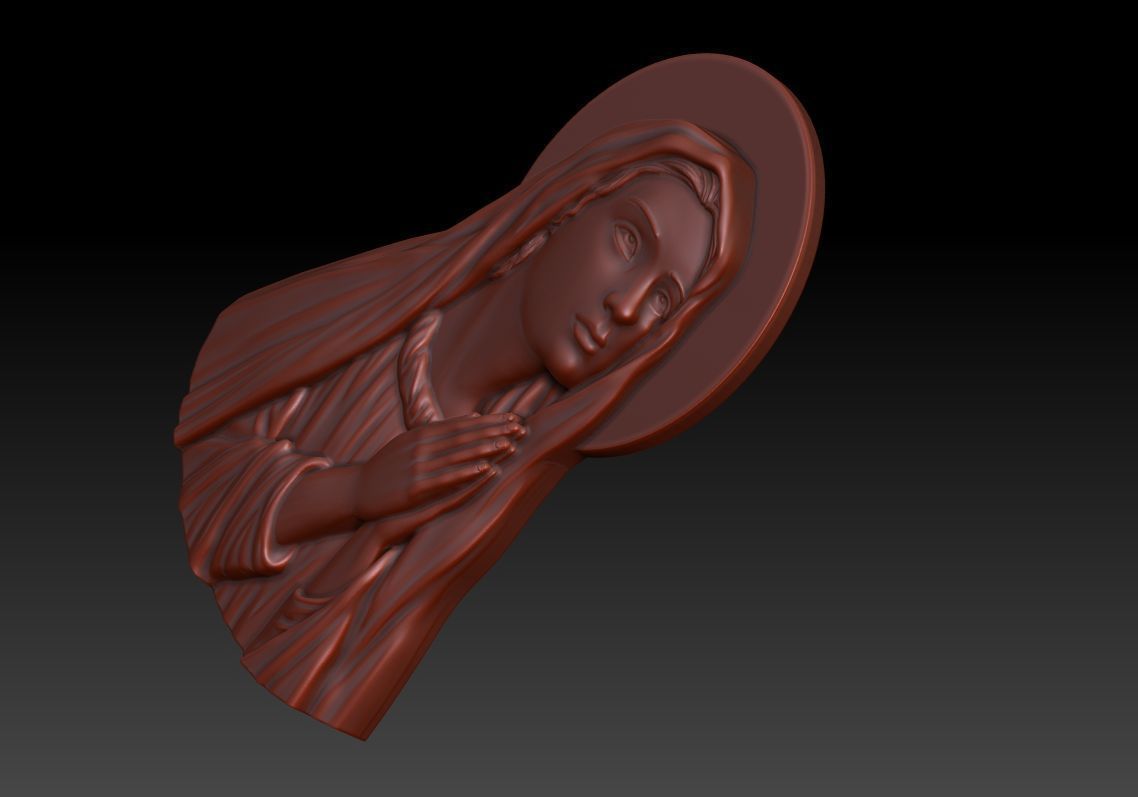 Virgin Mary 3D print model_20