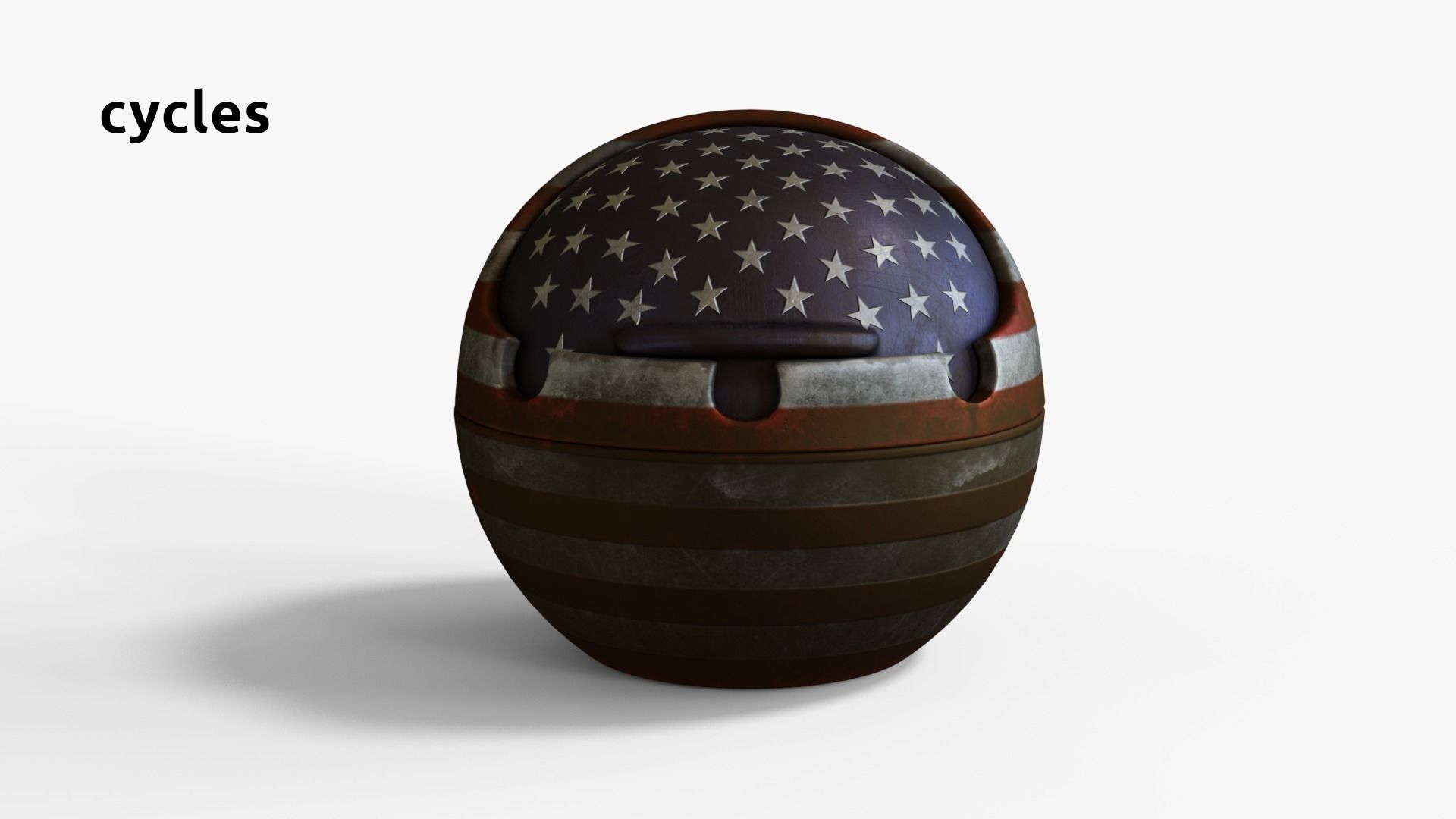AshtrayUSA american flag shaped ball 3D model_12